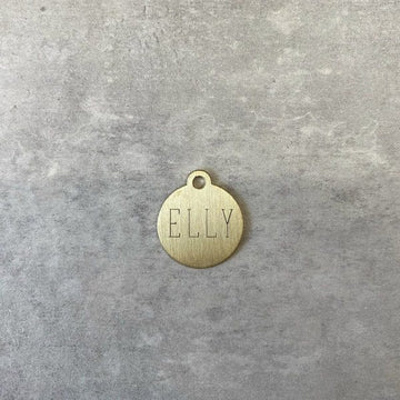 Dog tag // Premium round small (brass)
