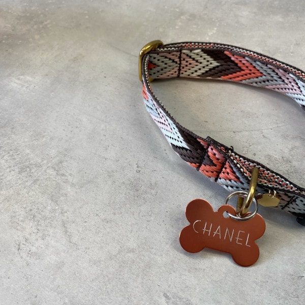 Dog ta // Premium bone large (rose gold)