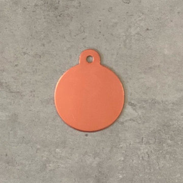 Dog tag // Premium round large (rose gold)