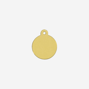 Dog tag // Premium round small (brass)