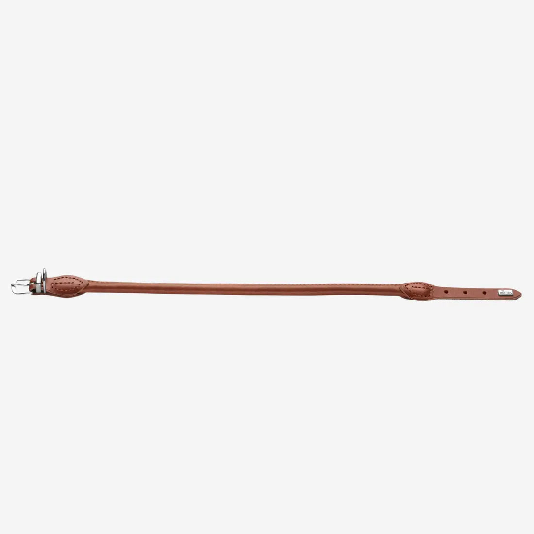 Hunter Round and Soft // Round stitched leather collar (cognac)
