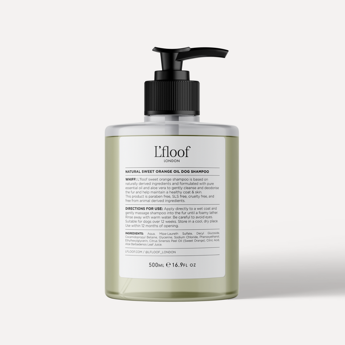 L'floof WHIFF // Natural dog shampoo (sweet orange)