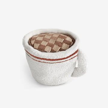 Lambwolf Latte // Removable activity toy with 'squeak' (coffee) (Kopier)