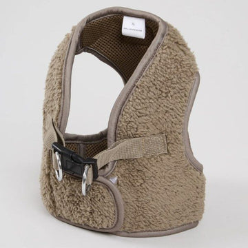 Nordog Fluffy Park // Soft dog harness for small dogs (brown)