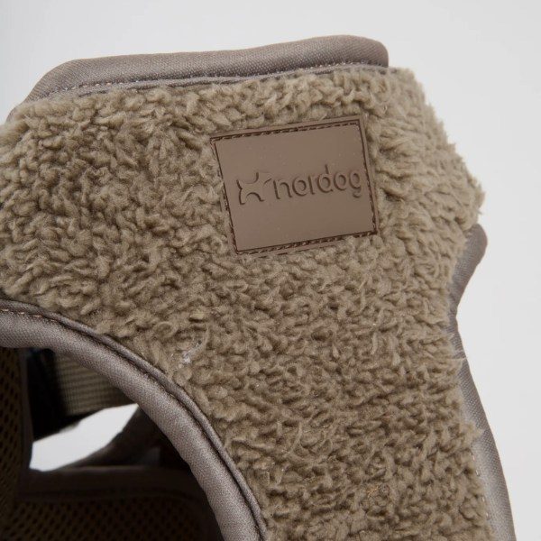 Nordog Fluffy Park // Soft dog harness for small dogs (brown)