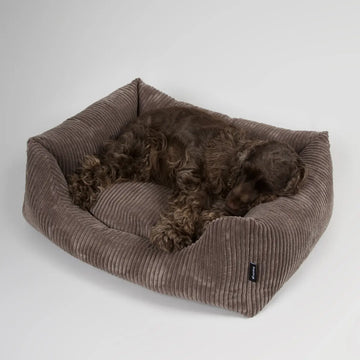 Nordog Oscar // Velour hundeseng med memory foam (mocca)