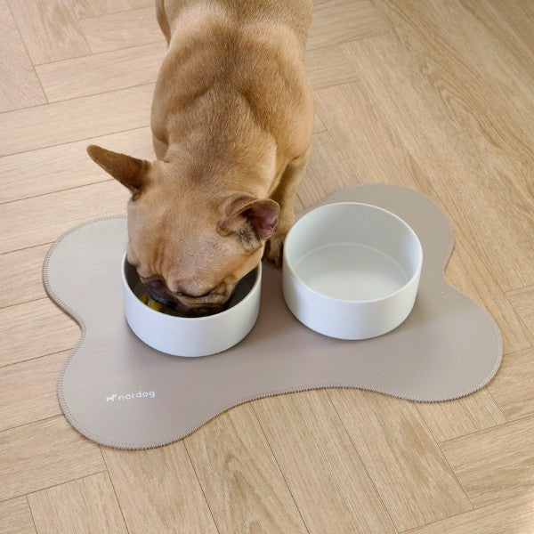 Nordog Placemat Bone // Waterproof placemat for dog bowls (cappuccino)