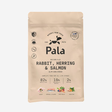Pala Recipe 4 // Dog food for extra picky dogs (rabbit, herring and salmon)