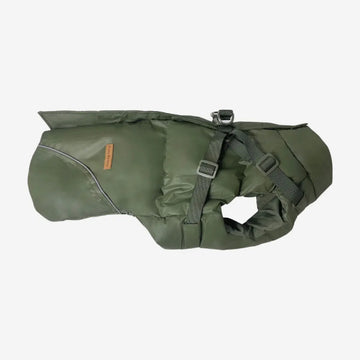 Puppy Bohème // Step-in dog rain jacket with harness (café latte) (Kopier) (Kopier)