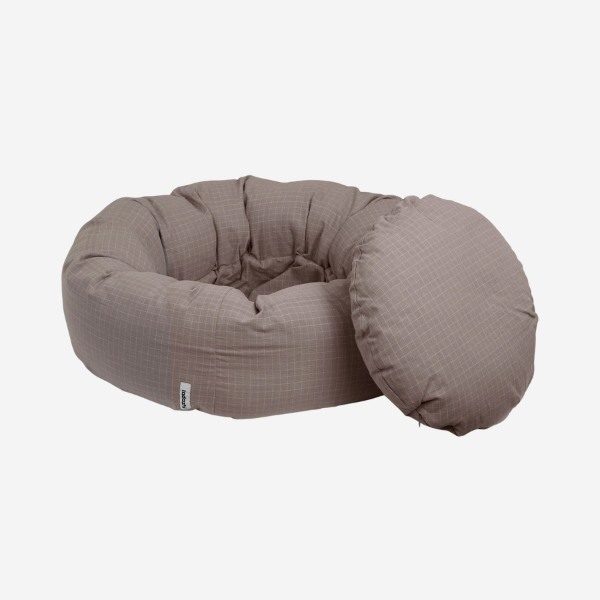 Tadazhi Donut Bed // Washable donut dog bed (sand checkered)