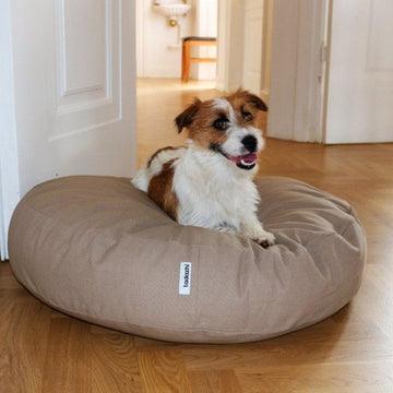 Tadazhi Poespas Beige // Danish designed round dog pillow (washable)