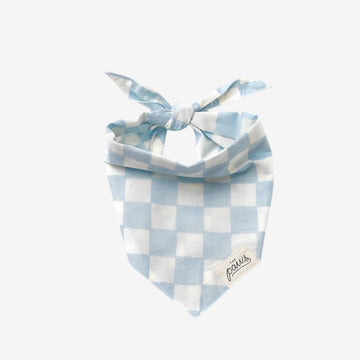 Classic Knight // Dog bandana in classic checks (blue-white)