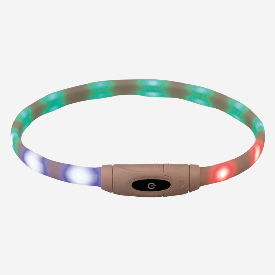 Trixie Flash // Rechargeable and adjustable collar with light (white)