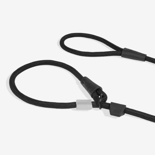 Zee.dog Slip Lead // Retriever leash with stop (black)