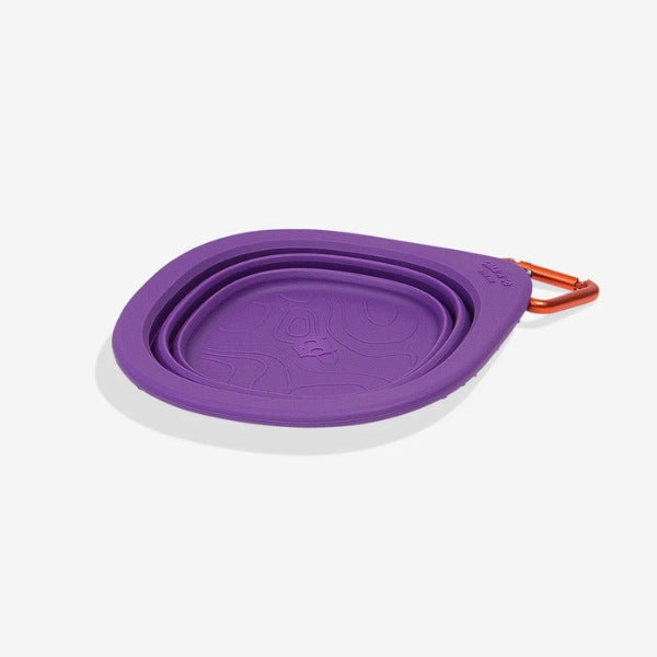 Zee.dog Go bowl // Foldable silicone dog bowl (purple)
