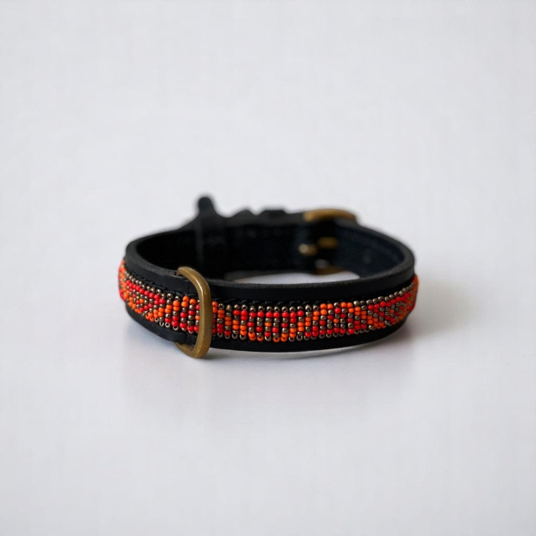 Zinj Kabaka Neon // Handmade dog collar with beads