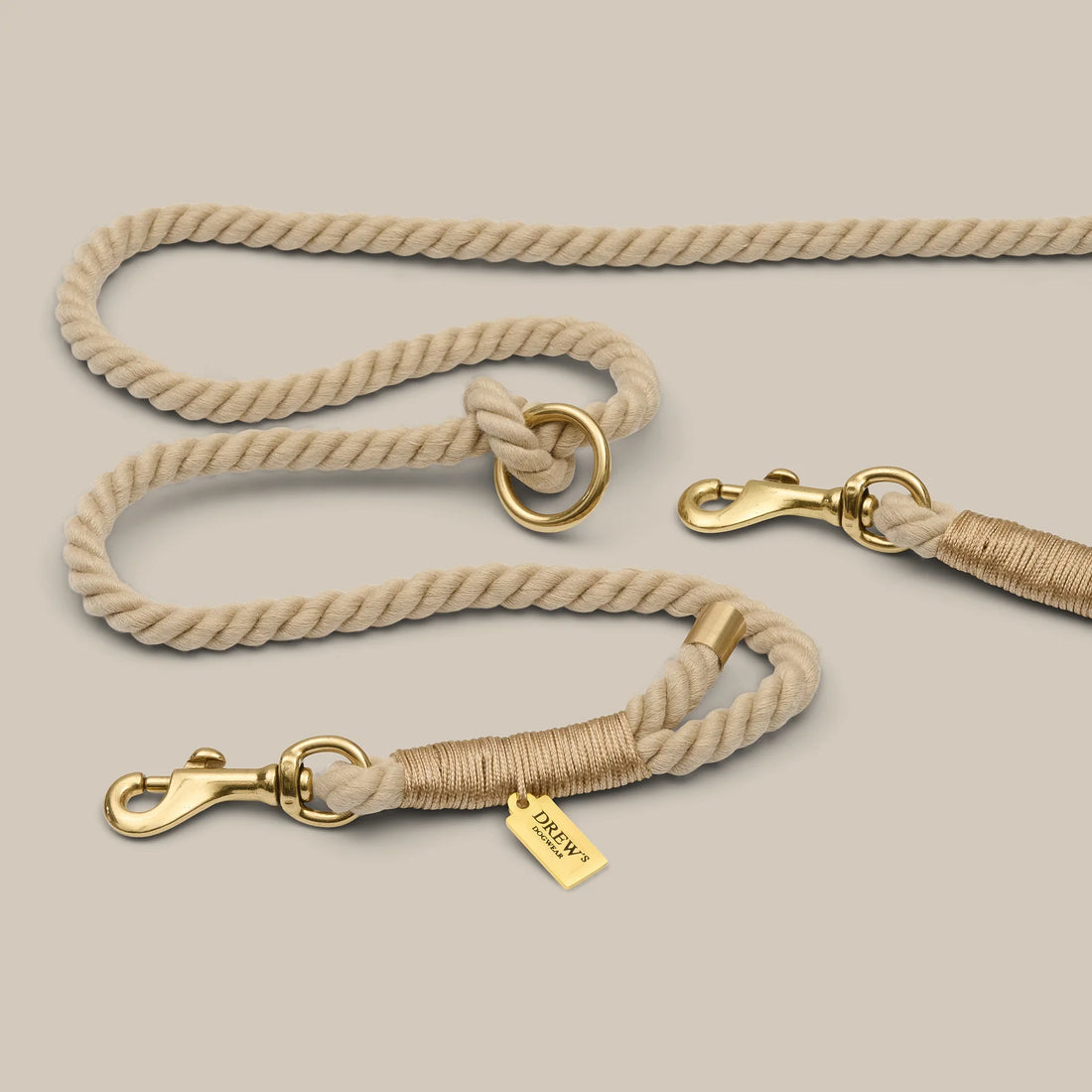 My First Leash // Adjustable and soft puppy leash (khaki)