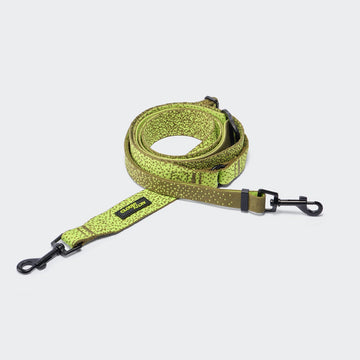 CLOUD7 AKTIV Knit // Justérbar håndfri hundeline (khaki/neon green)