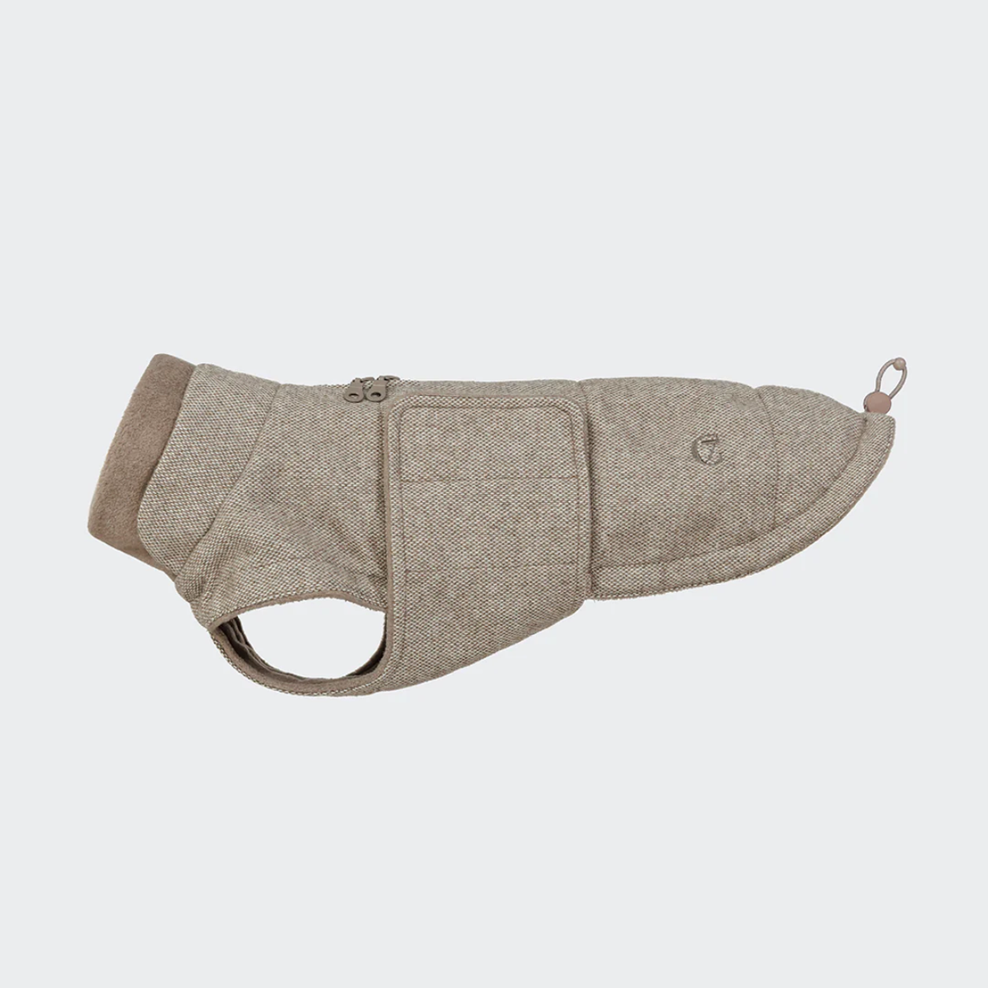 Cloud7 Brooklyn, Dachshund // Warm and waterproof dog jacket (tweed beige)