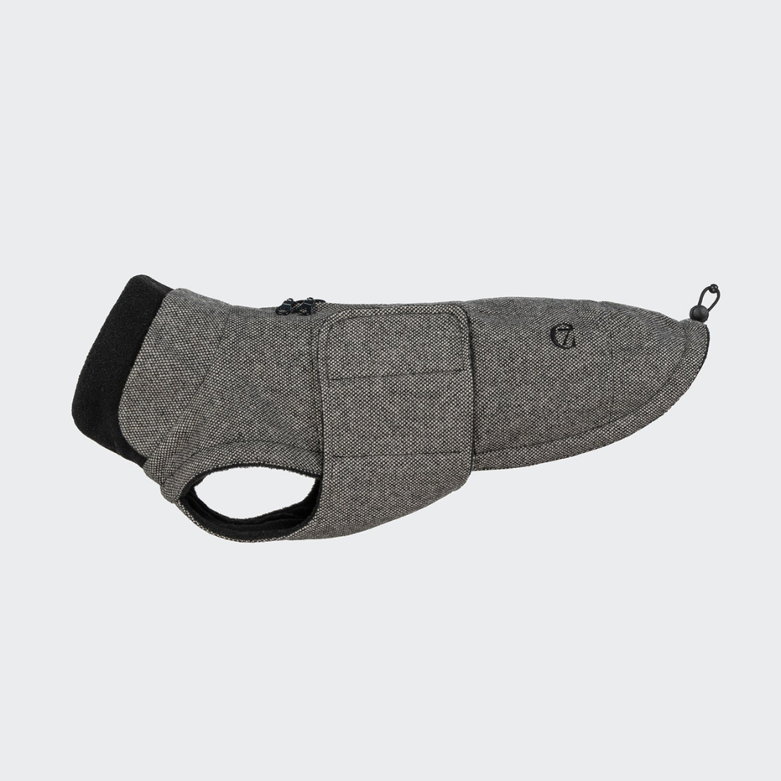 Cloud7 Brooklyn, Dachshund // Warm and waterproof dog jacket (tweed black)