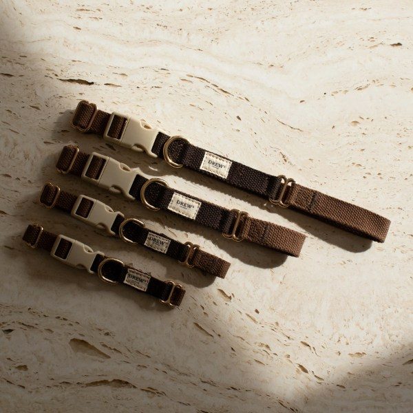 Drew's Dogwear Chocolate // Adjustable collar (dark brown)