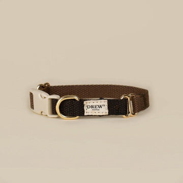 Drew's Dogwear Chocolate // Adjustable collar (dark brown)