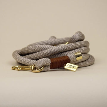 Drew's Dogwear Chailatte // Adjustable and soft rope leash (beige)