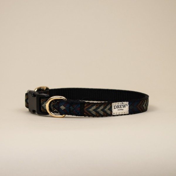 Drew's Dogwear Woody // Adjustable collar (green pattern)