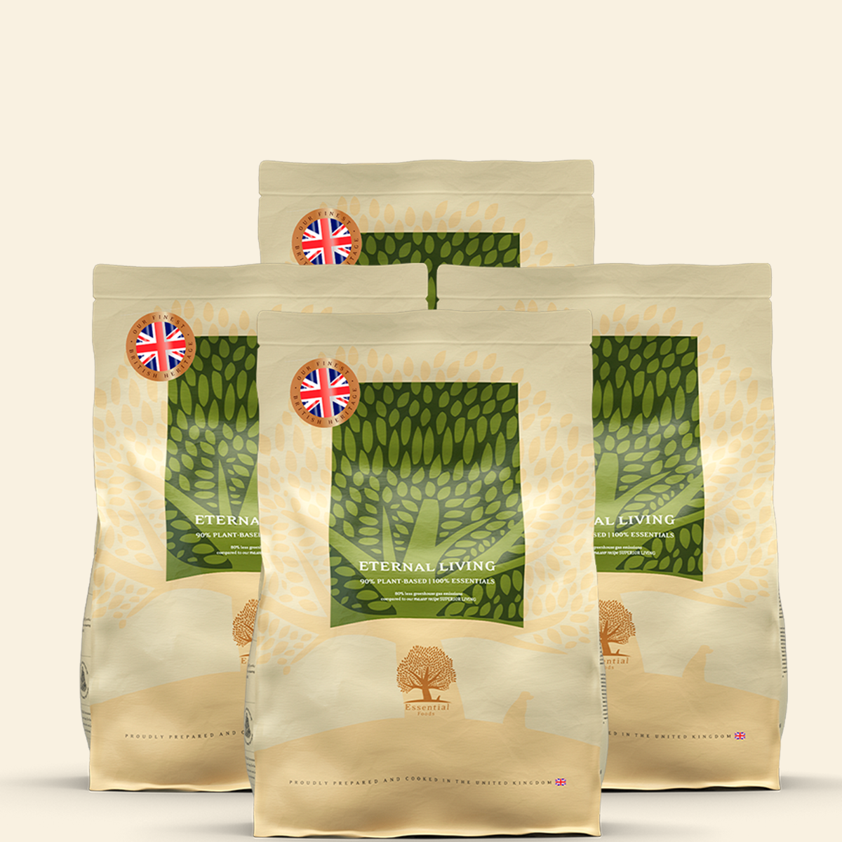 Essential Heritage, Eternal Living // Vegetar skånefoder til hunde med sart mave (4 x 2,5kg.)