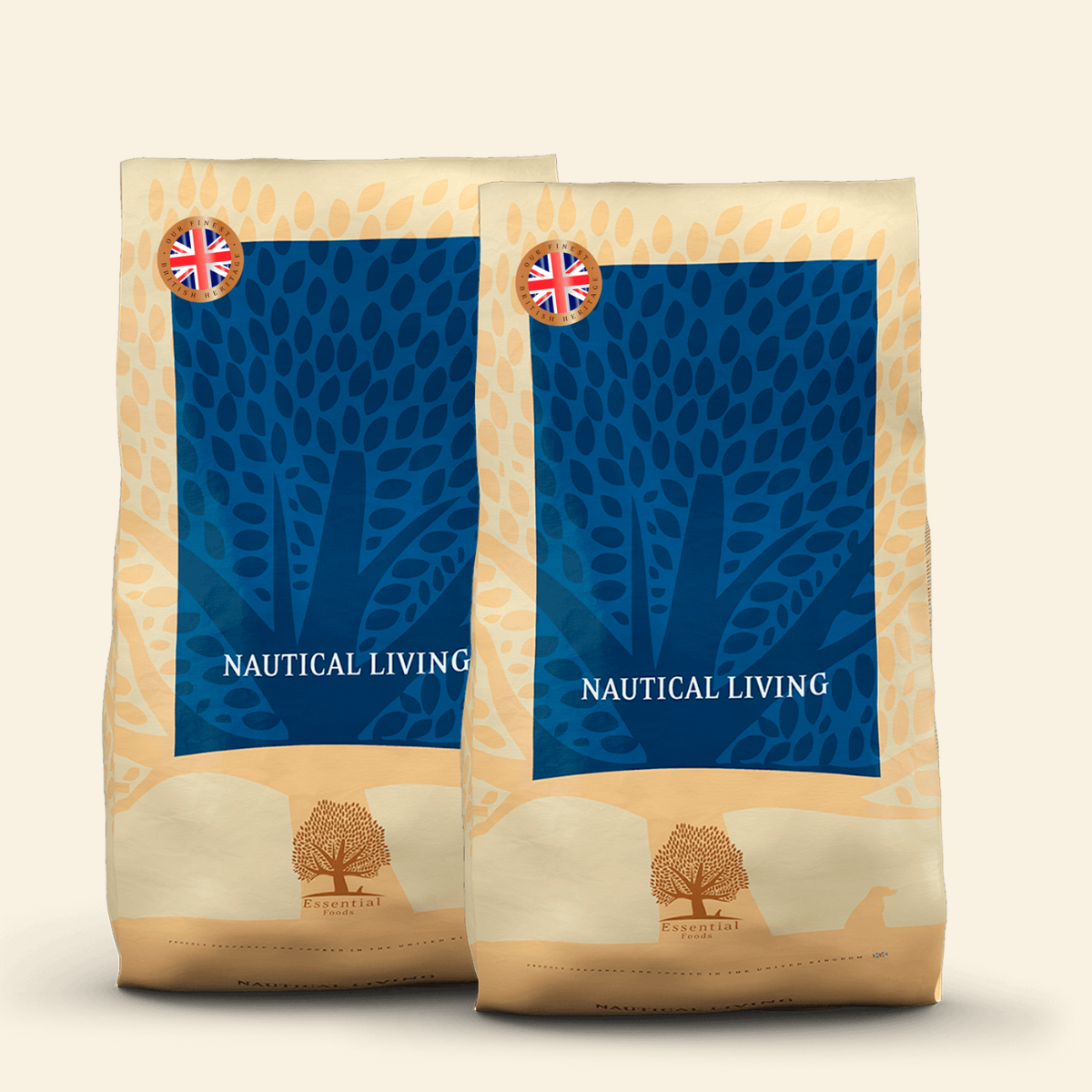 Essential Heritage, Nautical Living // Tørfoder rig på omega 3 fra fisk (2 x 10kg.)