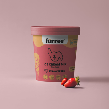 Fürree Ice Cream Mix // Lav-selv hundeis med naturlige ingredienser (jordbær)