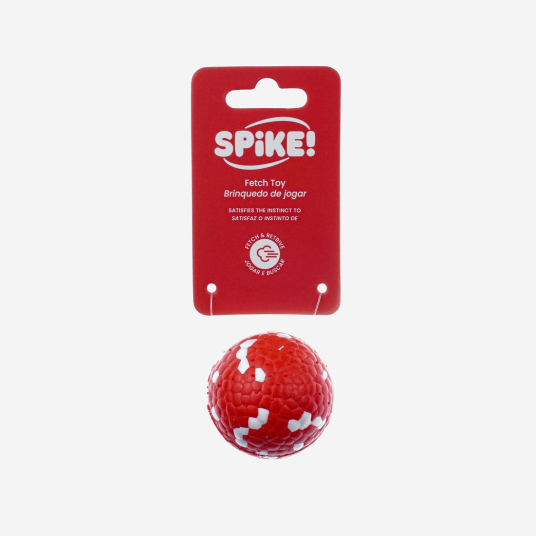 Spike Red Ball // Lille gummibold til hunde