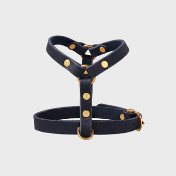 Butter Navy // Y-sele i blødt læder (navy blå)