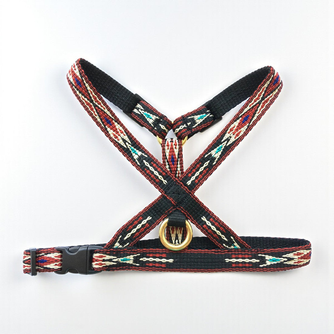 Marrakesh 2 // Dog harness in red and black