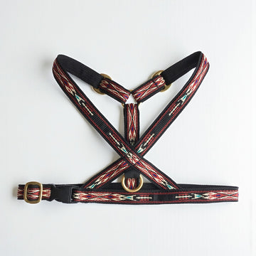 Marrakesh 2 // Dog harness in red and black