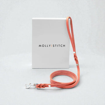 Butter Coral Pink City Leash  // Klassisk hundeline i blødt læder (lyserød)