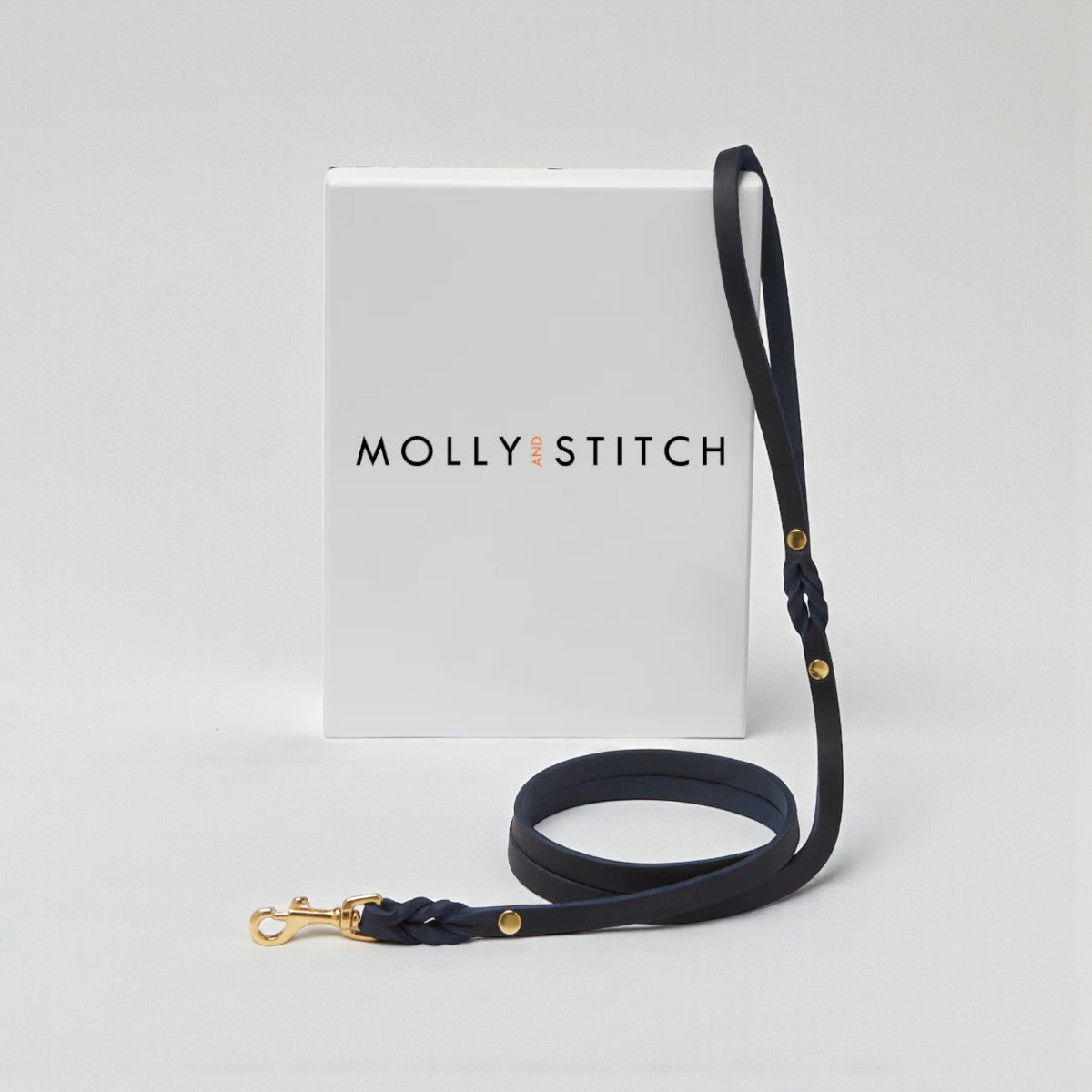 Butter Navy City Leash // Classic city dog leash in soft leather (dark blue)