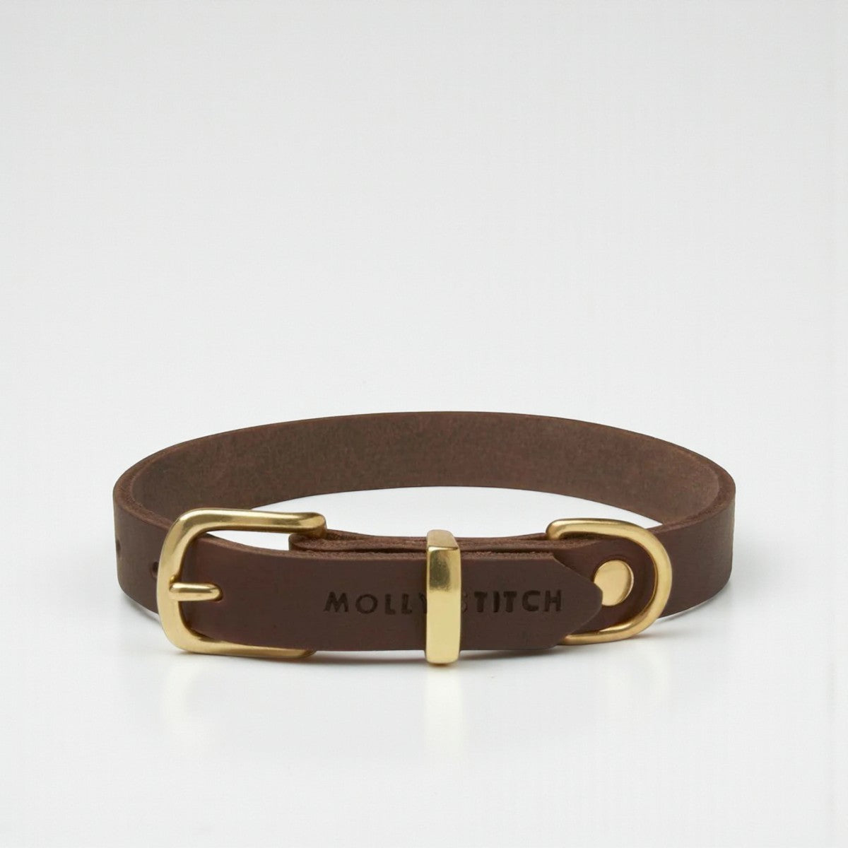 Butter Classic // Dog collar in soft leather (dark brown)