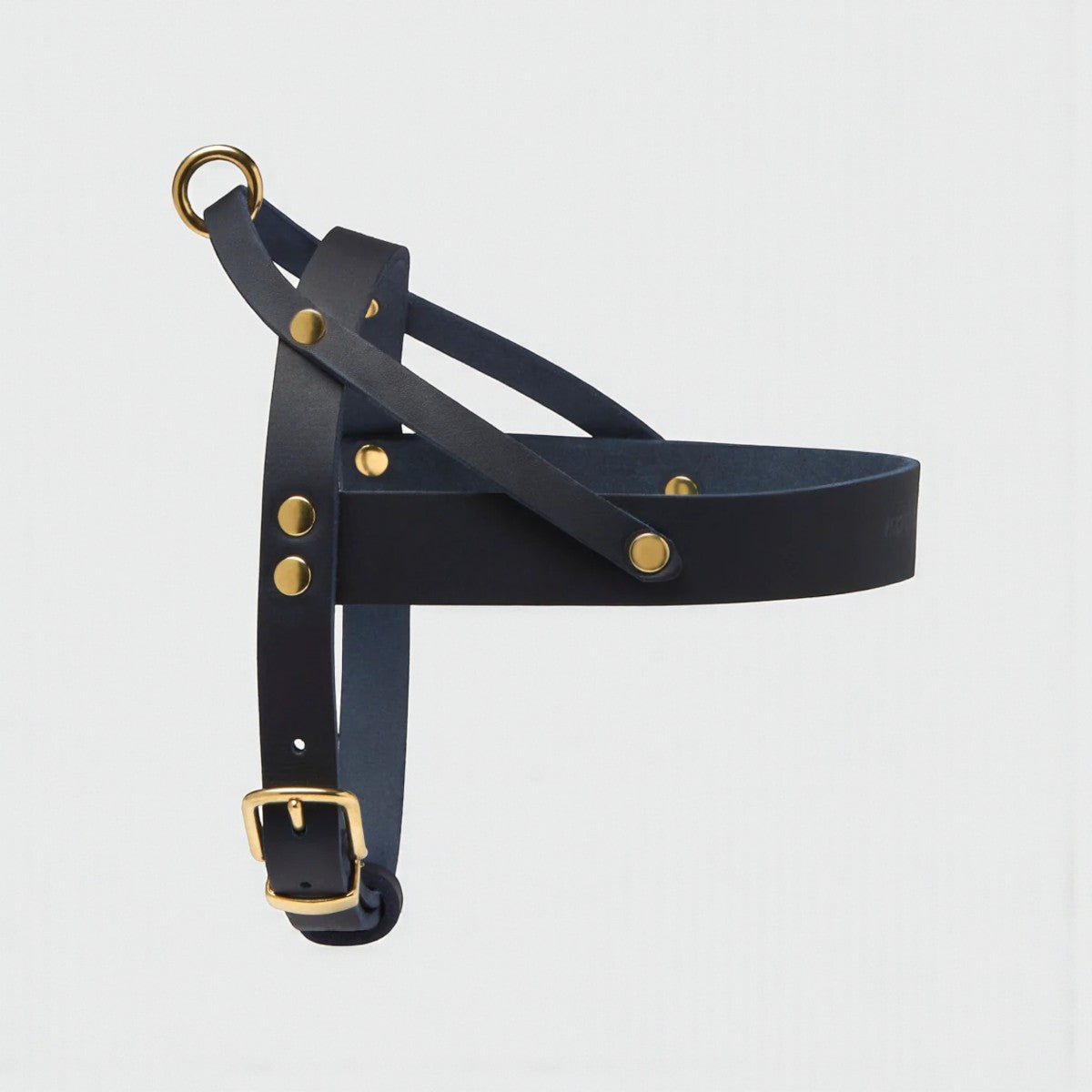 Butter Navy // Classic harness in soft leather (navy blue)