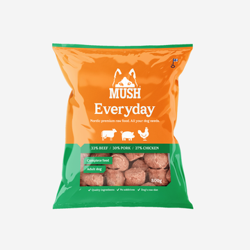 Mush Everyday Green // Begynder-barf eller til hunde med følsom mave (frost)