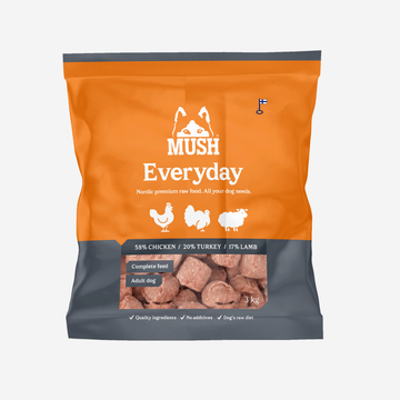 Mush Everyday Grey // Barf med ekstra energi til aktive hunde (frost)