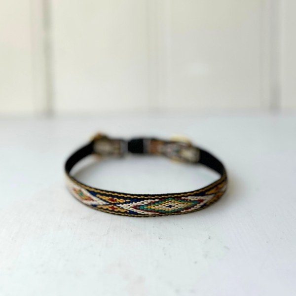 Marrakesh 3 // Blue and yellow collar for small and medium-sized dogs