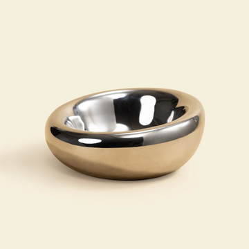 Pet JoJo Pebble Bowl, Deep // Hundeskåle ideel til mindre racer (krom)