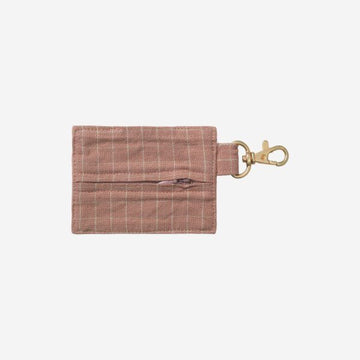 Tadazhi Poop Bag // Organic cotton waste bag holder (check rose)