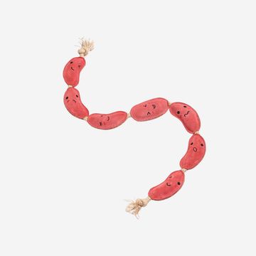 The Sizzle Sisters // Stort og naturligt hundelegetøj i ruskind (pølser)