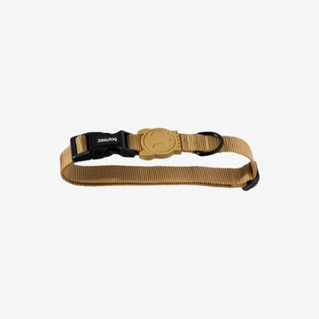 Zee.dog Sand // Lightweight collar with click buckle (dark beige)