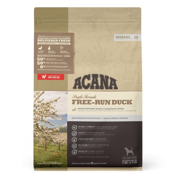 Acana Free-Run Duck // Extra flavorful dog food, great for sensitive stomachs