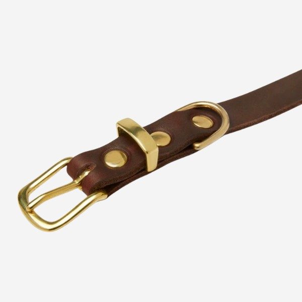Butter Classic // Dog collar in soft leather (dark brown)