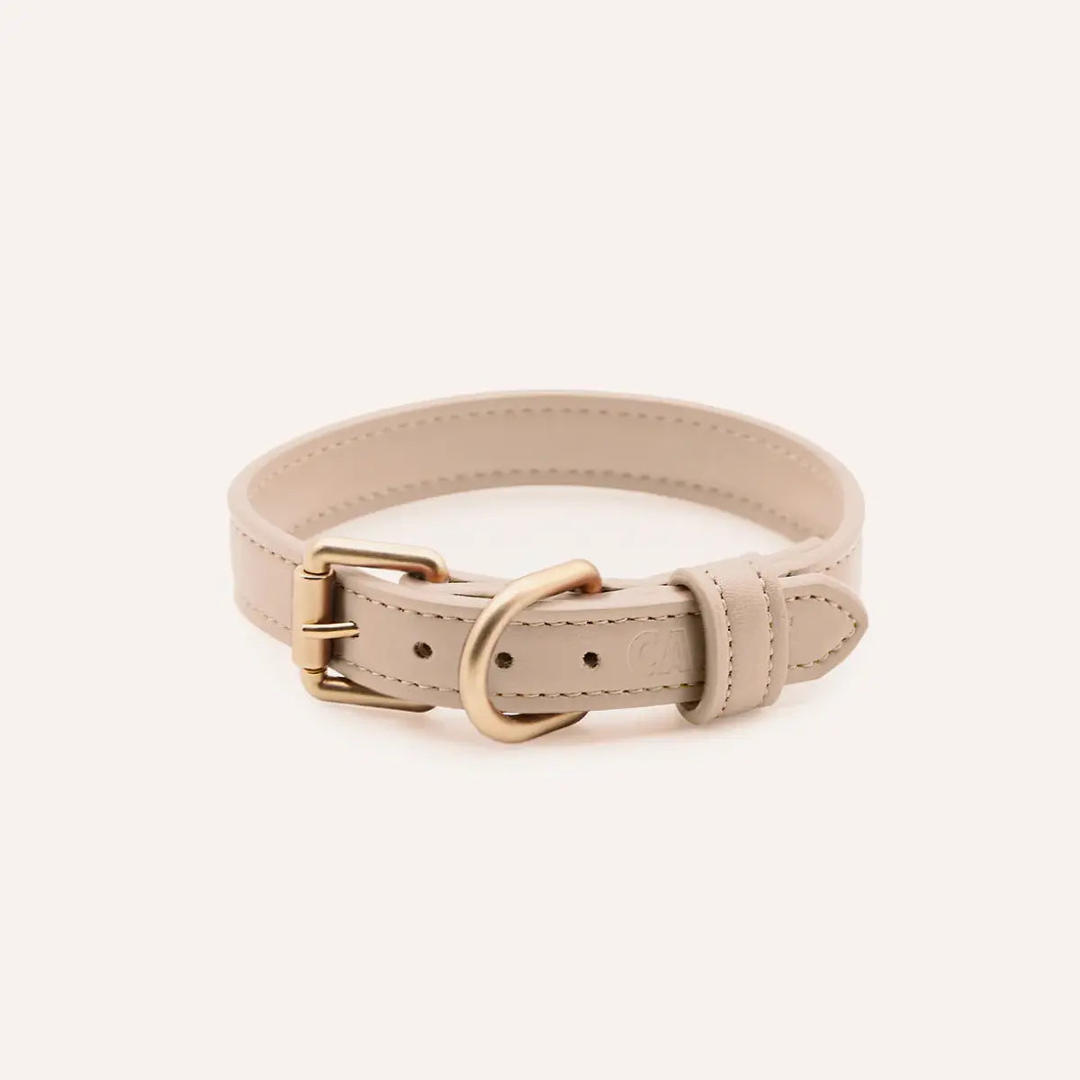 Cafide Jala // Vegansk læderhalsbånd (beige)