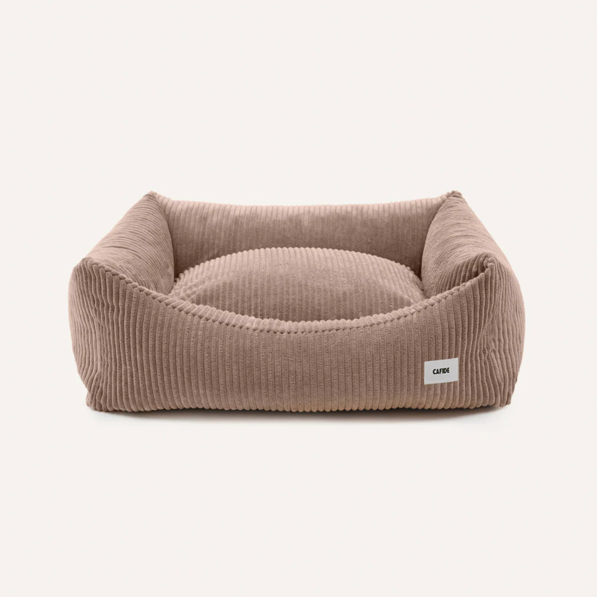 Cafide Snozy // Blød og vaskbar hundeseng i fløjl (beige)